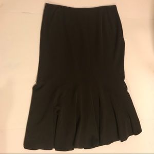 Brown Pleated Insight Skirt Size 10